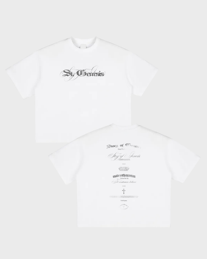 St. Genesis Script Tee